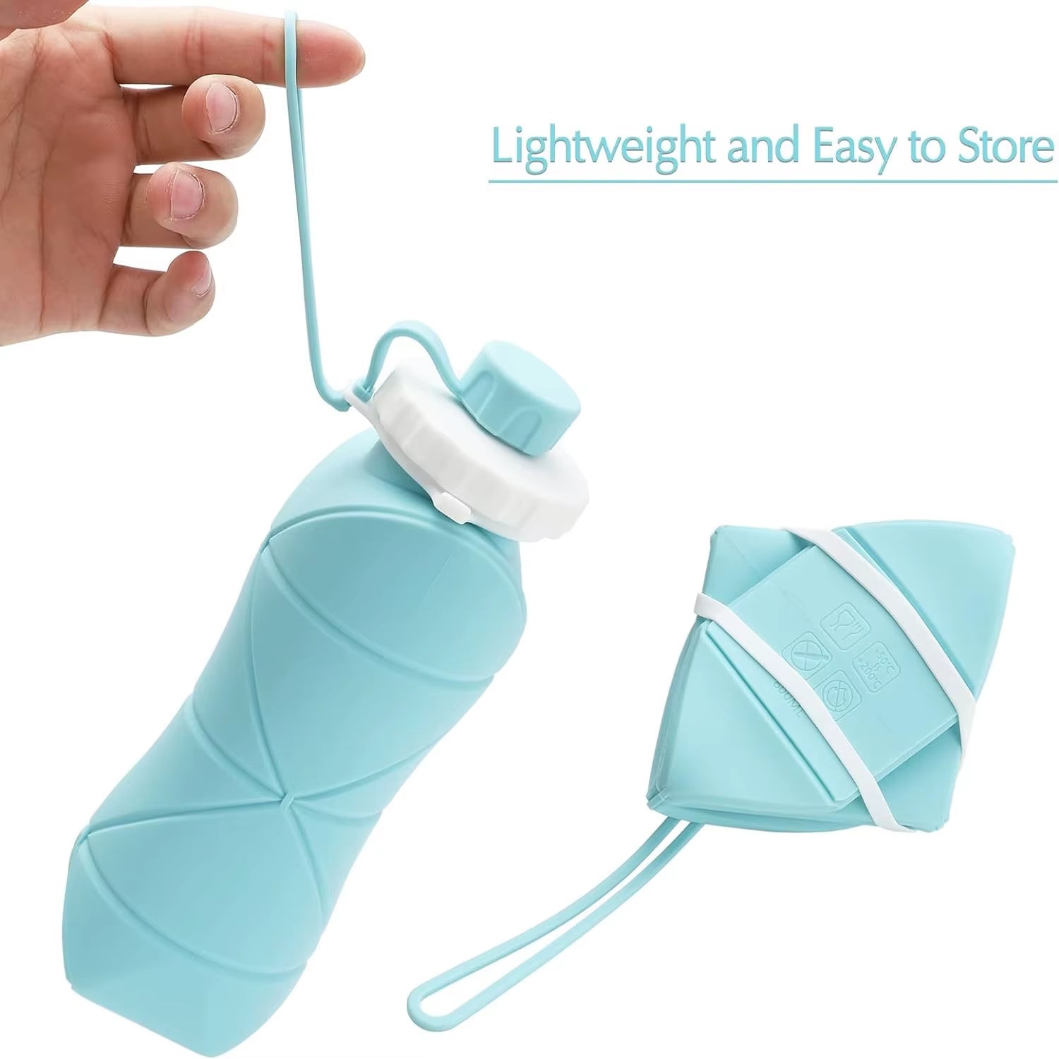 Silicone Collapsible Sports Water Bottles Outdoor Camping Folding Water Cup Large Capacity Travel Foldable Leakproof.Kettle